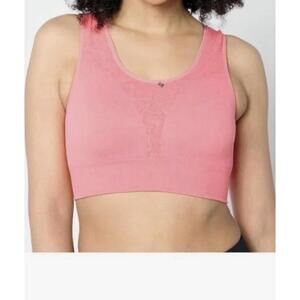 Breezies Women's 3X Wireless Pullover Active Sports Bra Flamingo Pink #17363